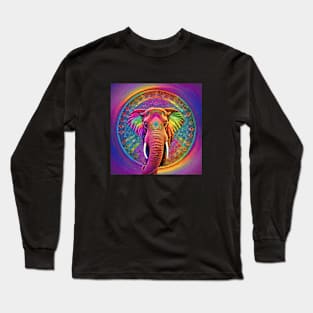 Elephant Mandala Long Sleeve T-Shirt